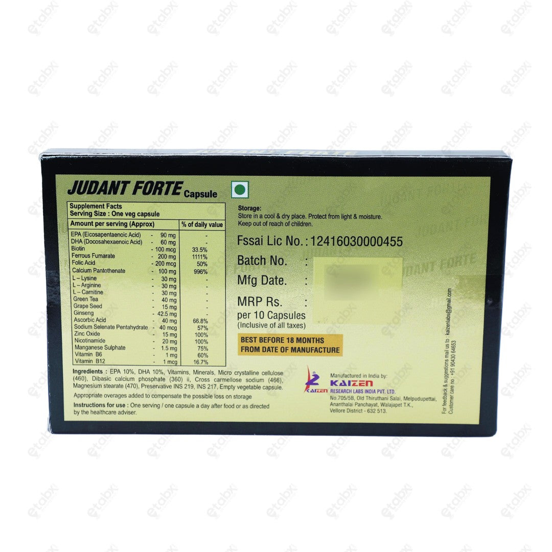 Judant Forte Capsules 10's