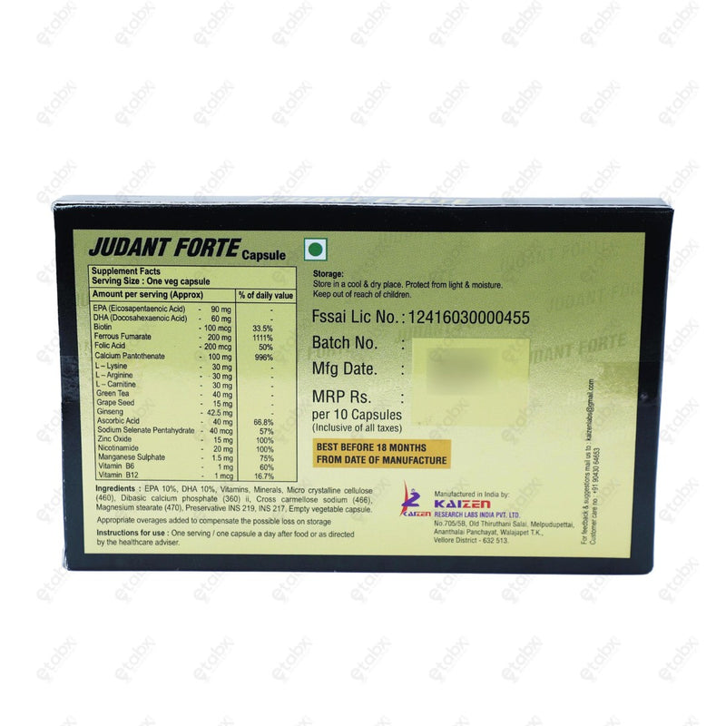 Judant Forte Capsules 10's