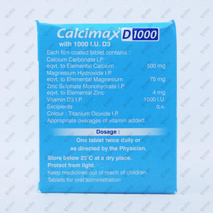 Calcimax D 1000 Tablet 30's
