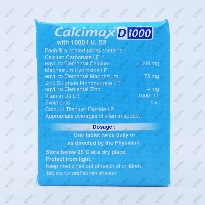 Calcimax D 1000 Tablet 30's