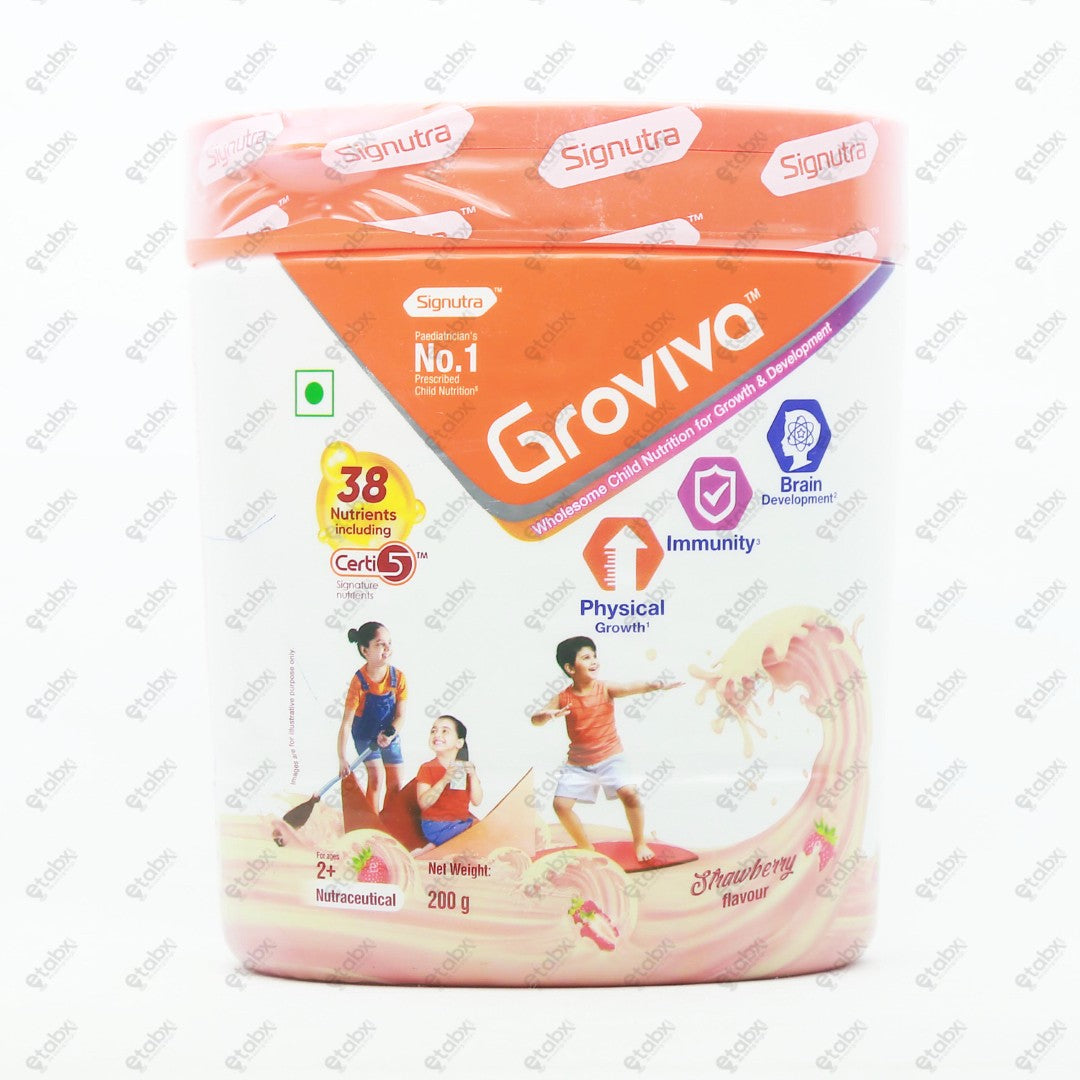 Groviva Strawberry Nutritional Powder 200gm