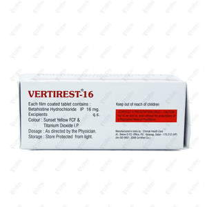 Vertirest 16mg Tablet 10's
