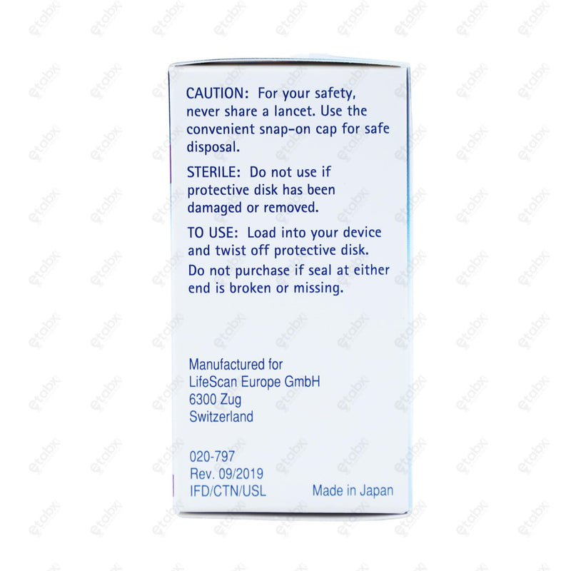 One Touch Ultra Soft Lancets 25's