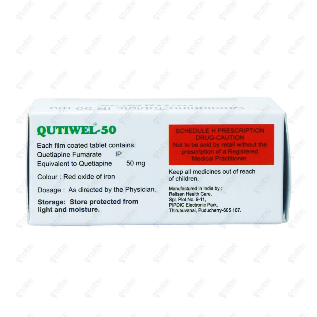 Qutiwel 50mg Tablets 10'S