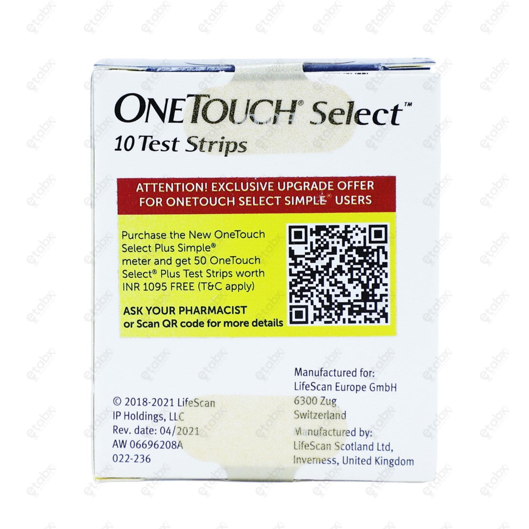 One Touch Select Test Strips 10's