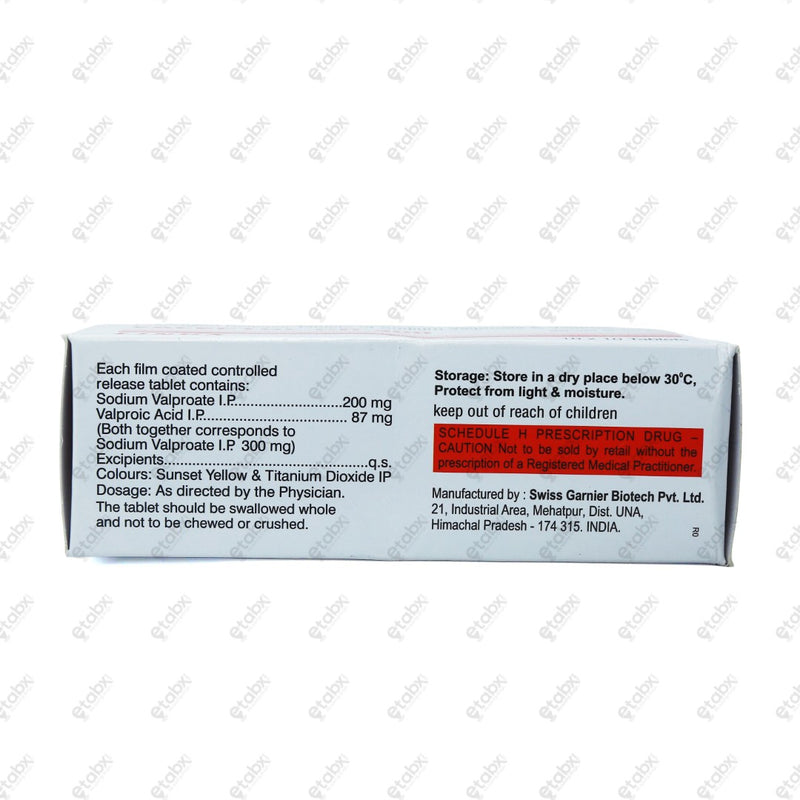 Valeptol CR 300mg Tablets 10's