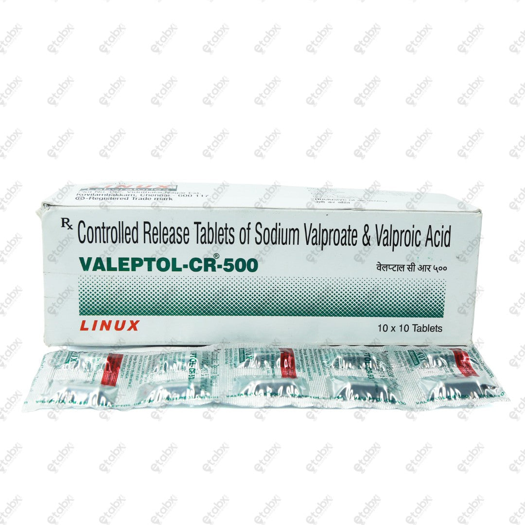 Valeptol CR 500mg Tablets 10's