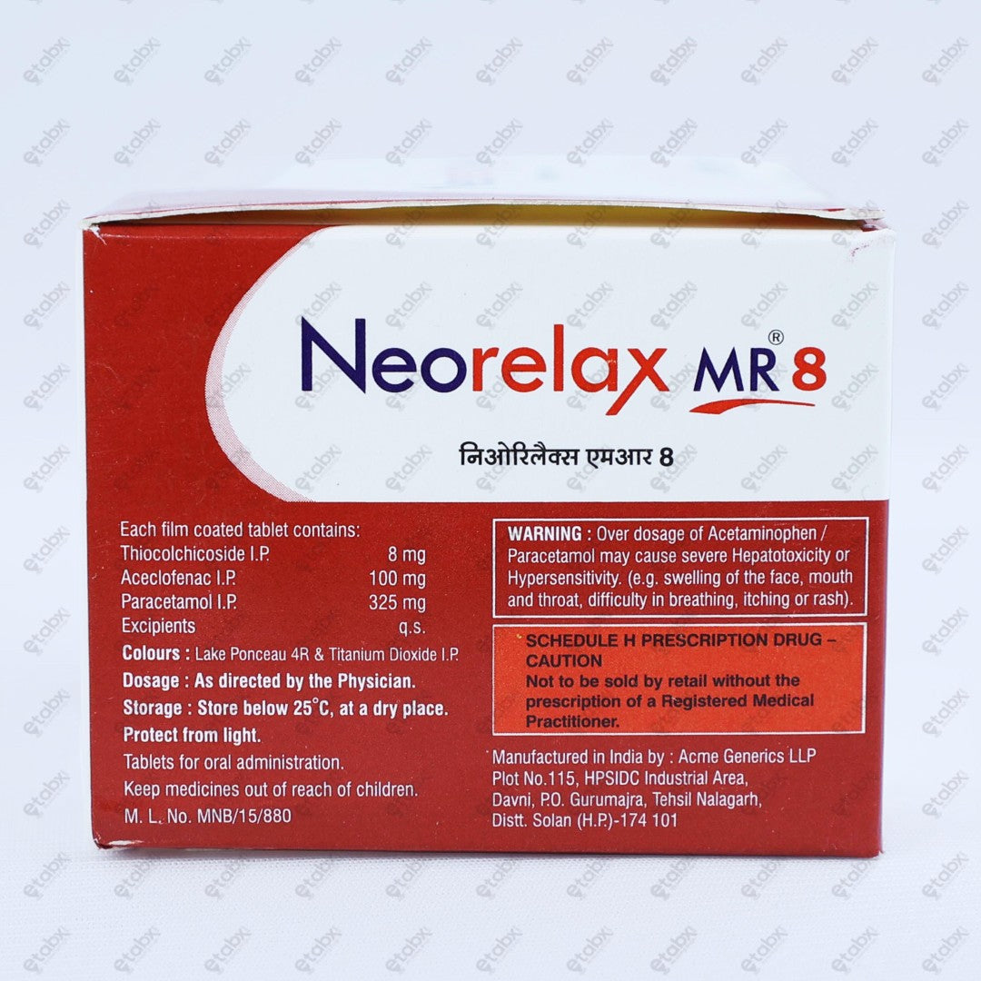 Neorelax MR 8mg Tablet 10's