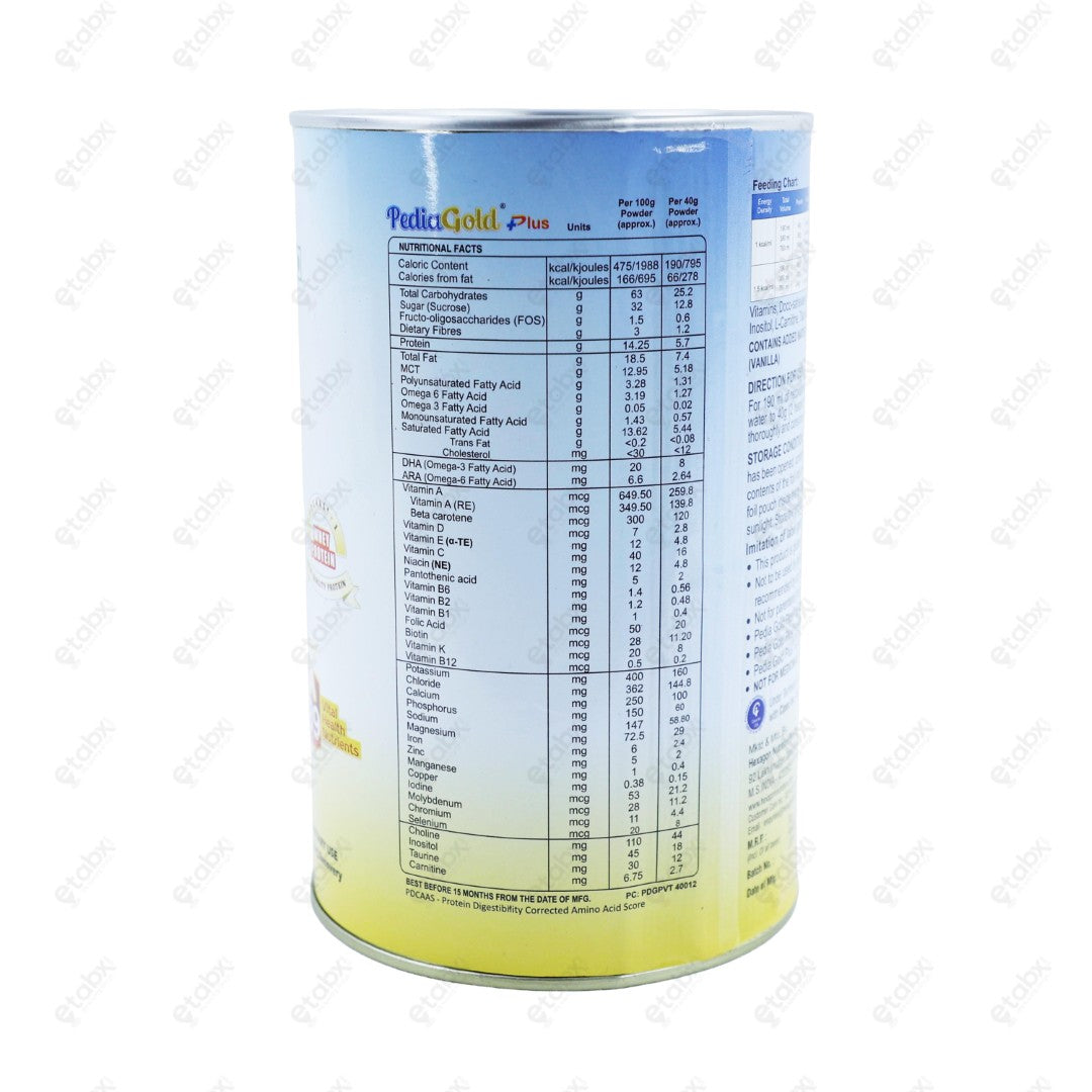 Pedia Gold Plus Vanilla 400gm