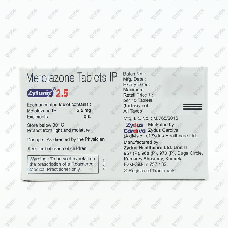 ZYTANIX 2.5 Tablet 15's