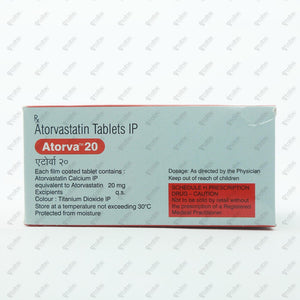 Atorva 20 Tablet 15's