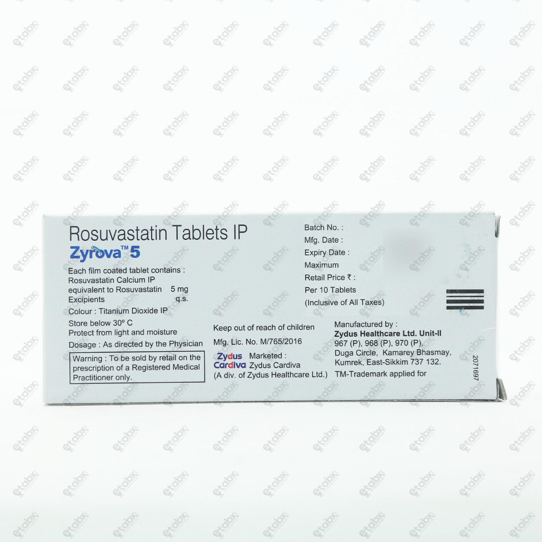 Zyrova 5 Tablet 10's