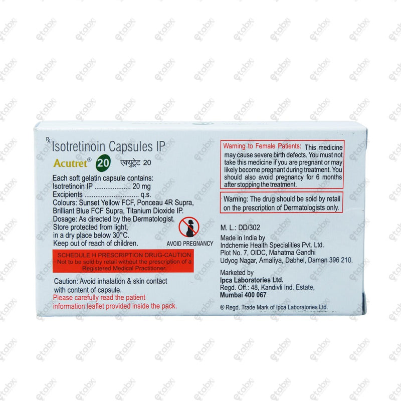 Acutret 20mg Capsule 10's