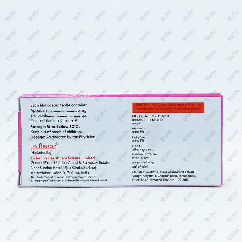 FAXAPIX 5MG TAB 10's