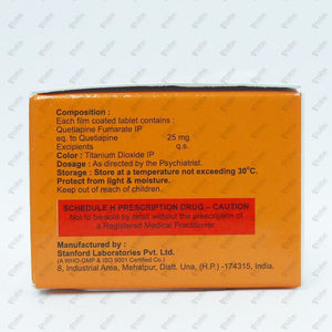 Quetigress 25mg Tablet 10's