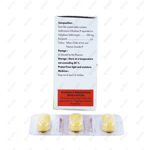 ZITHROBACT 500mg Tablet 3's