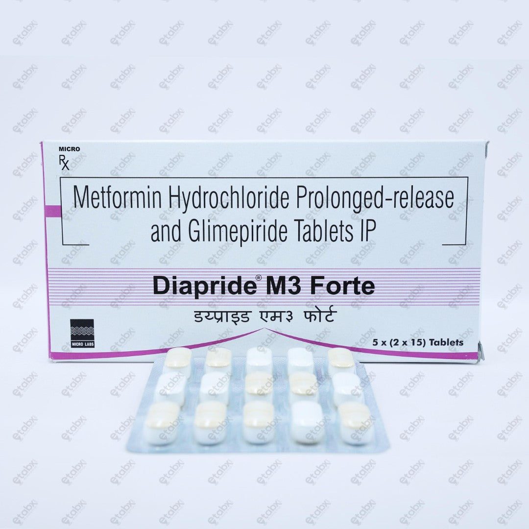 Diapride M3 Forte Tablets 15's