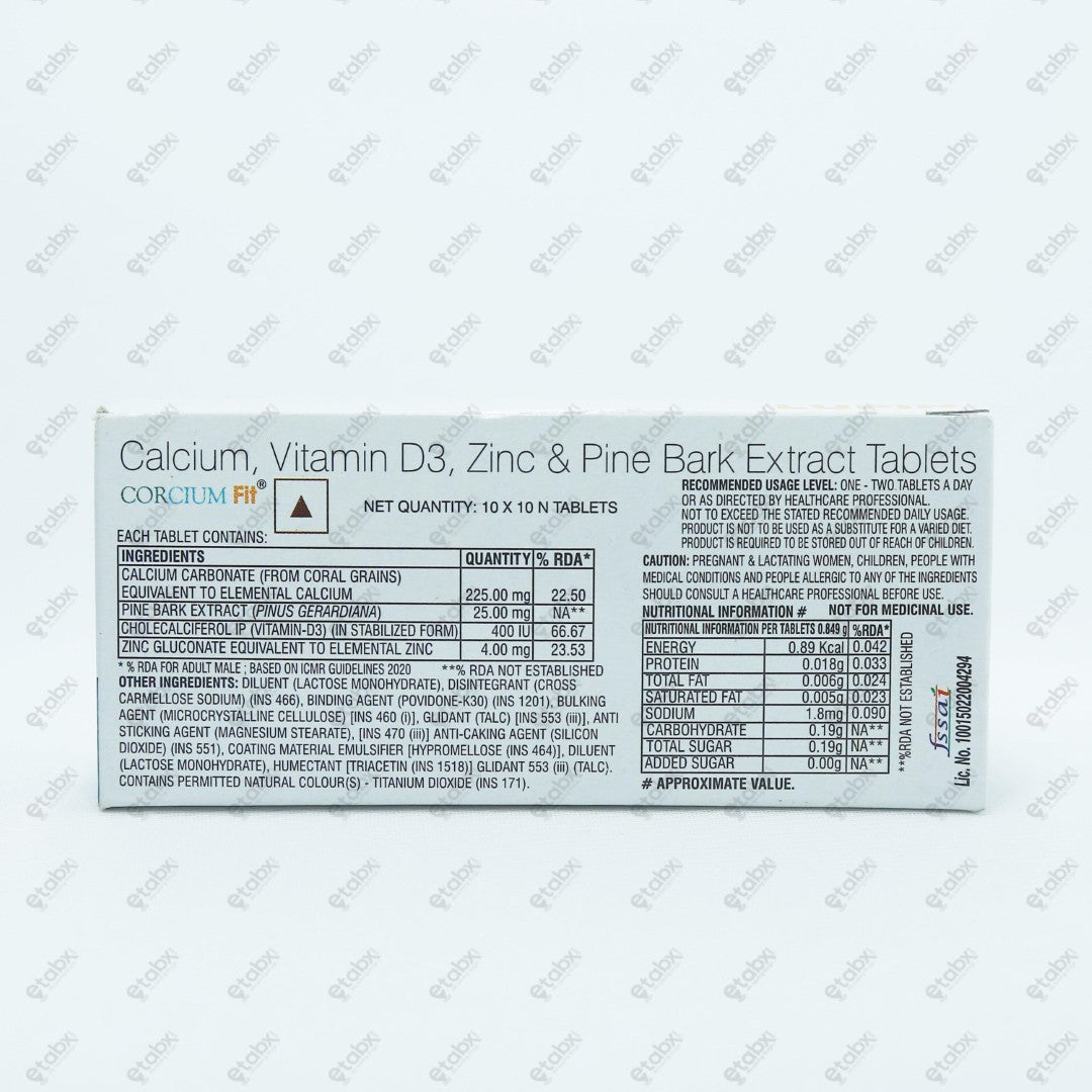 Corcium Fit Tablet 10's