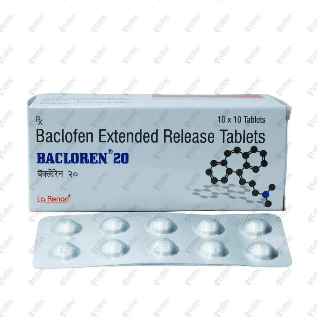 Bacloren 20mg Tablets 10's