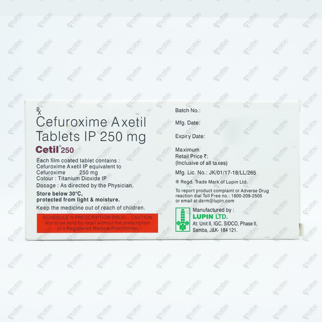 Cetil 250mg Tablets 10's