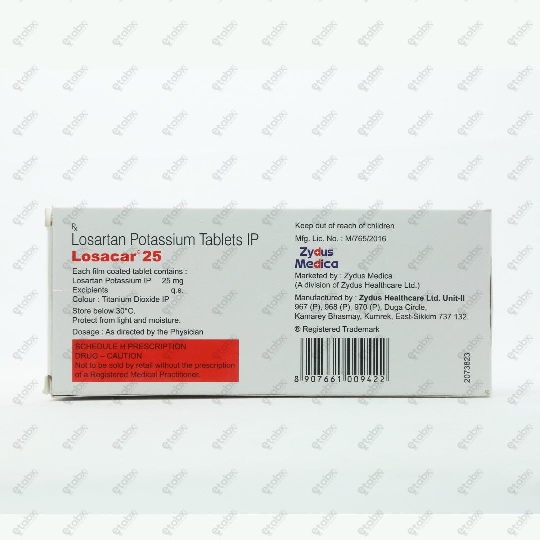 Losacar 25 Tablets 15's