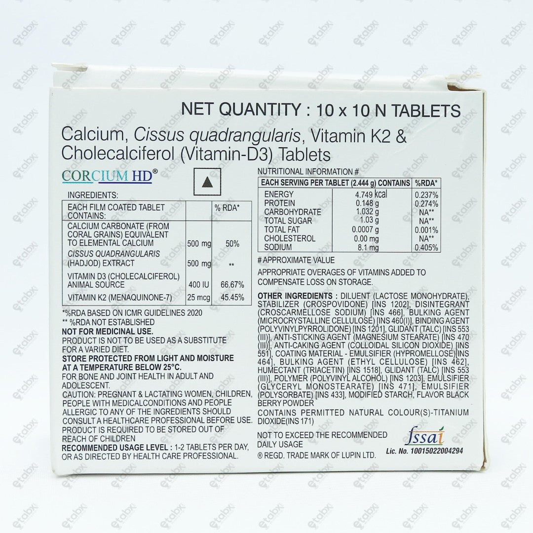 Corcium HD Tablet 10's