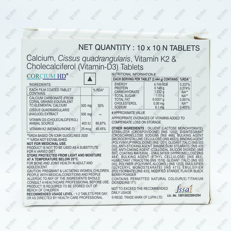 Corcium HD Tablet 10's