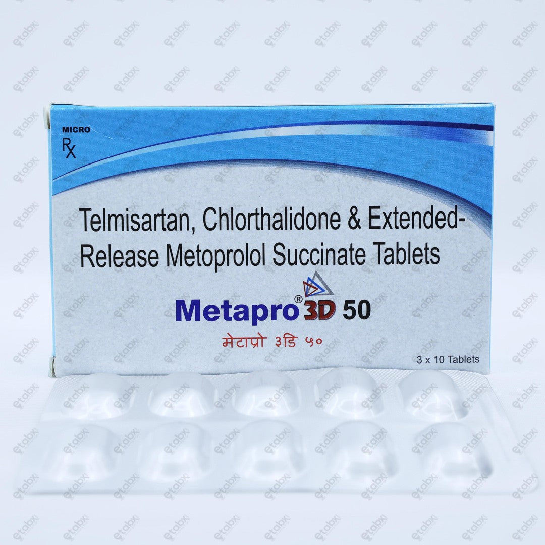 Metapro 3D 50 Tablet 10's