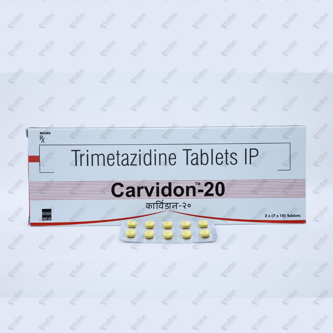 Carvidon 20mg Tablet 10's