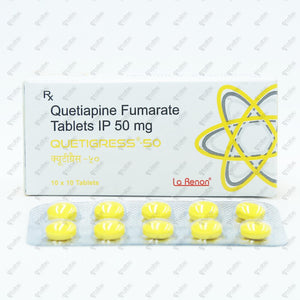 Quetigress 50mg Tablet 10's
