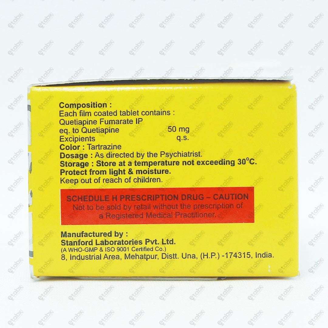 Quetigress 50mg Tablet 10's