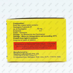 Quetigress 50mg Tablet 10's