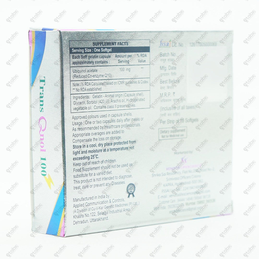 Trans Qnol 100 Capsule 15's