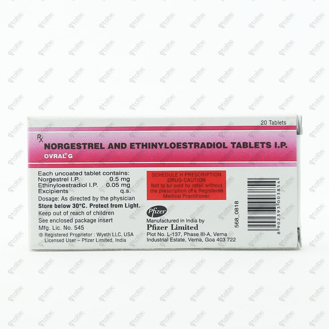 Ovral G Tablet 20's
