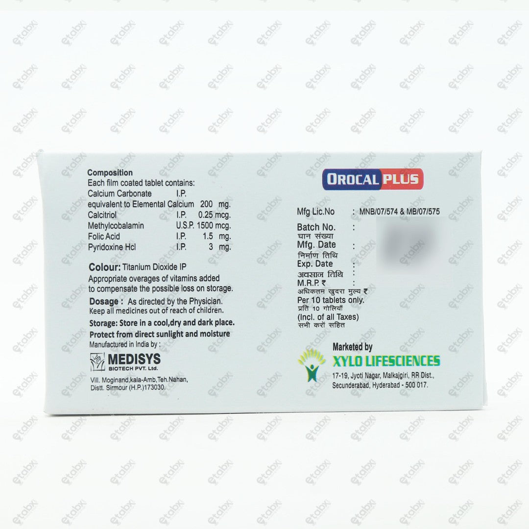Orocal Plus Tablet 10's