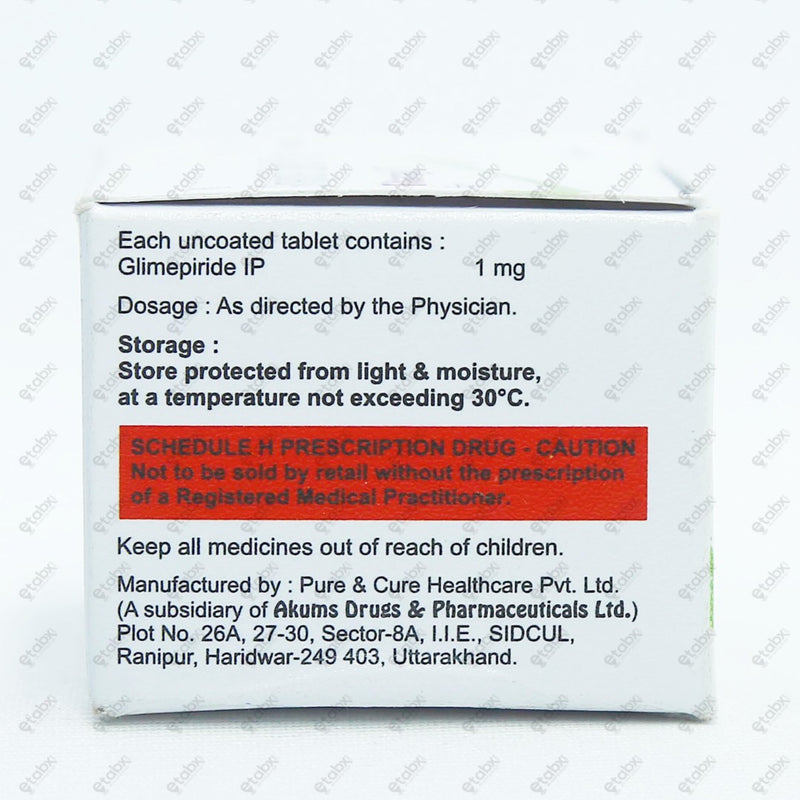 Glitaray 1mg Tablet 10's