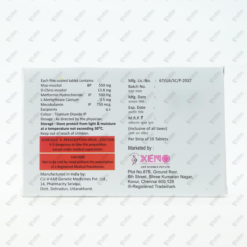 XENOSITOL M Tablets 10's