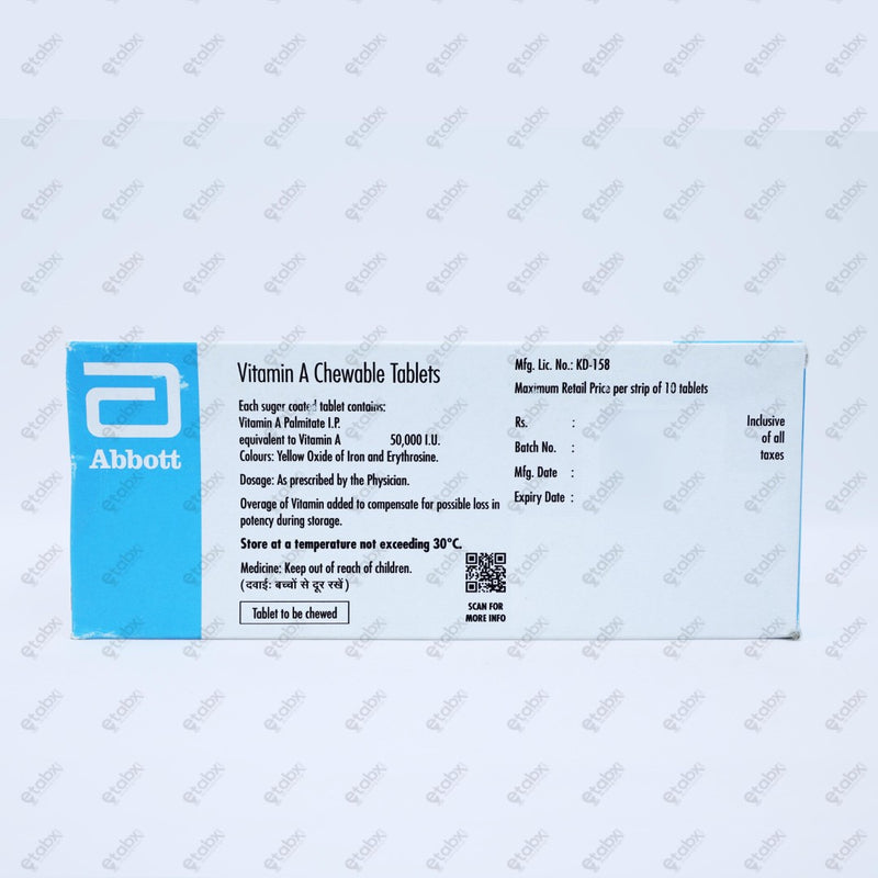 Vitamin A Chew Tablets 10's
