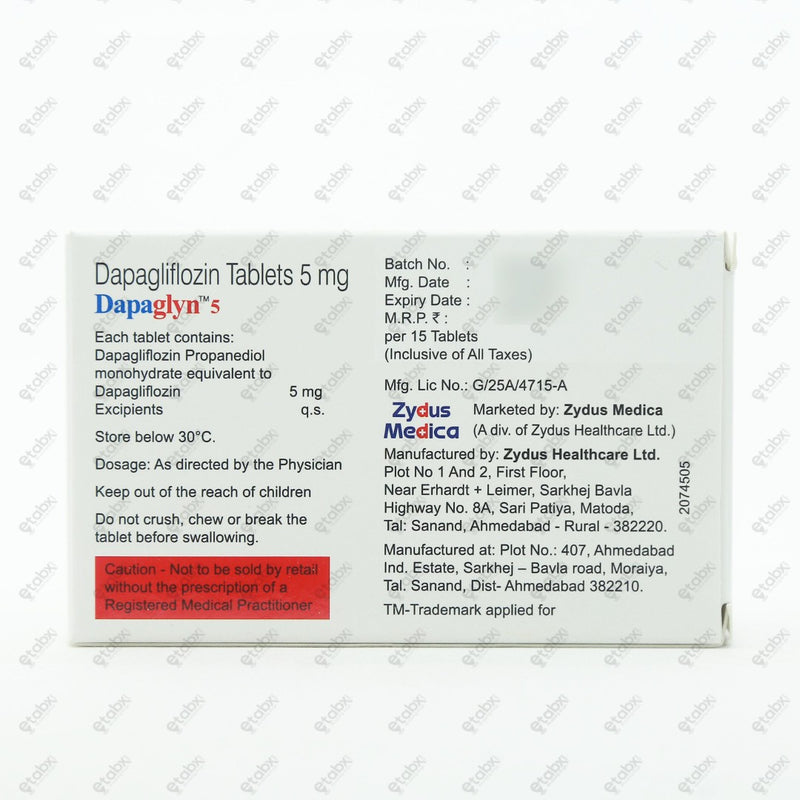 Dapaglyn 5 Tablet 15's