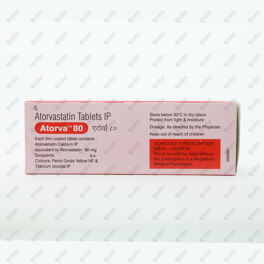Atorva 80 Tablets 10's