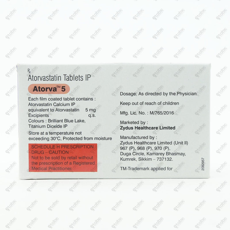 Atorva 5 Tablet 15's