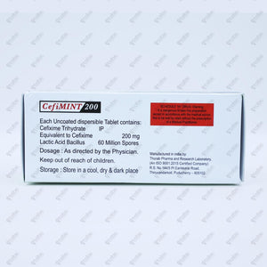 Cefimint 200mg Tablet 10's