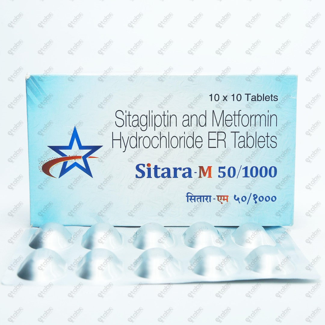 Sitara M 50/1000mg Tablet 10's