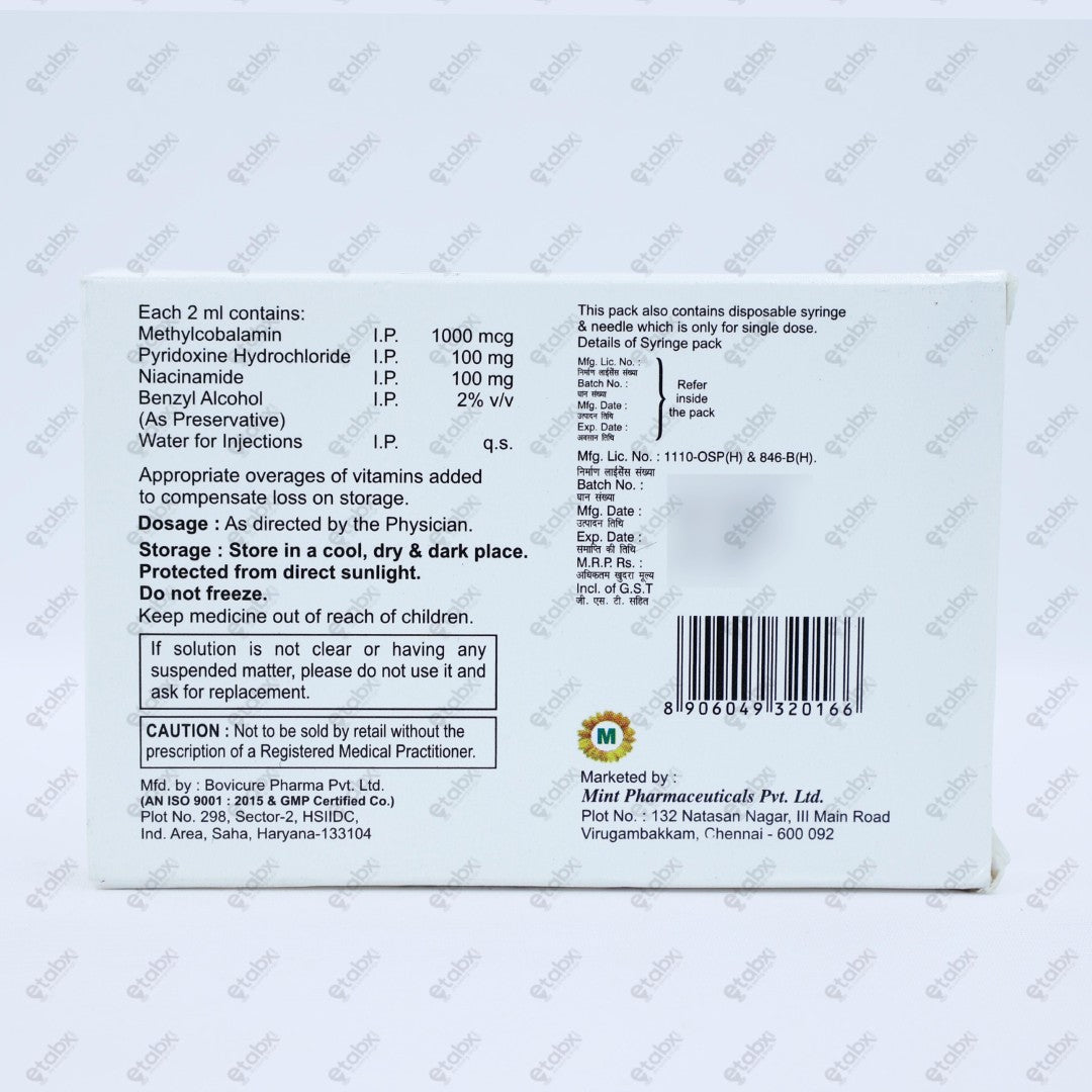 Mecofree Plus 1000mcg Injection 2ml