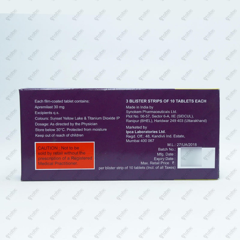 Apraize 30mg Tablet 10's