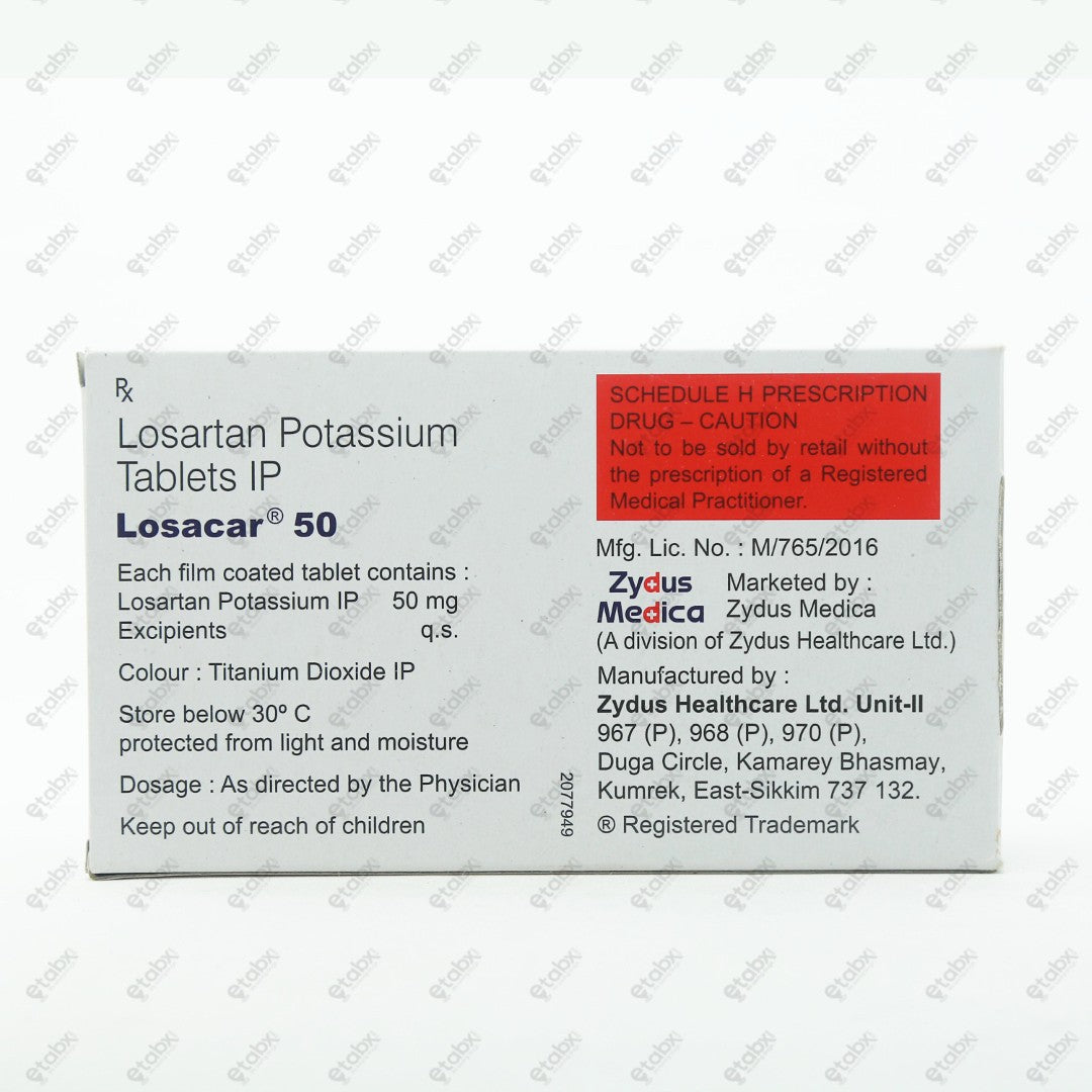 Losacar 50 Tablets 10's
