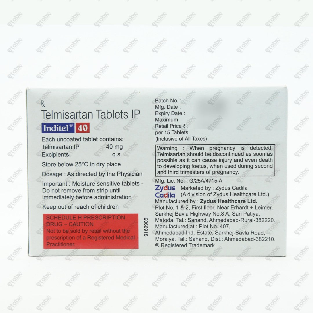 Inditel 40 Tablet 15's