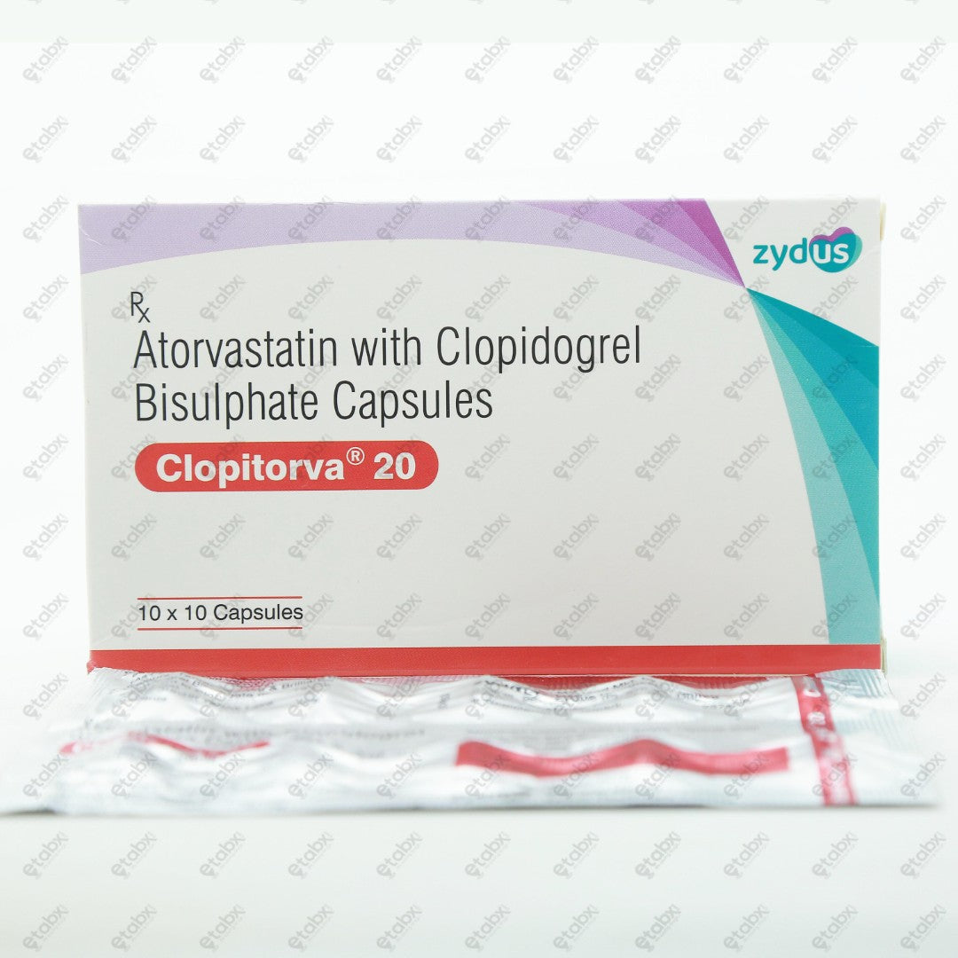 Clopitorva 20 Capsule 10's