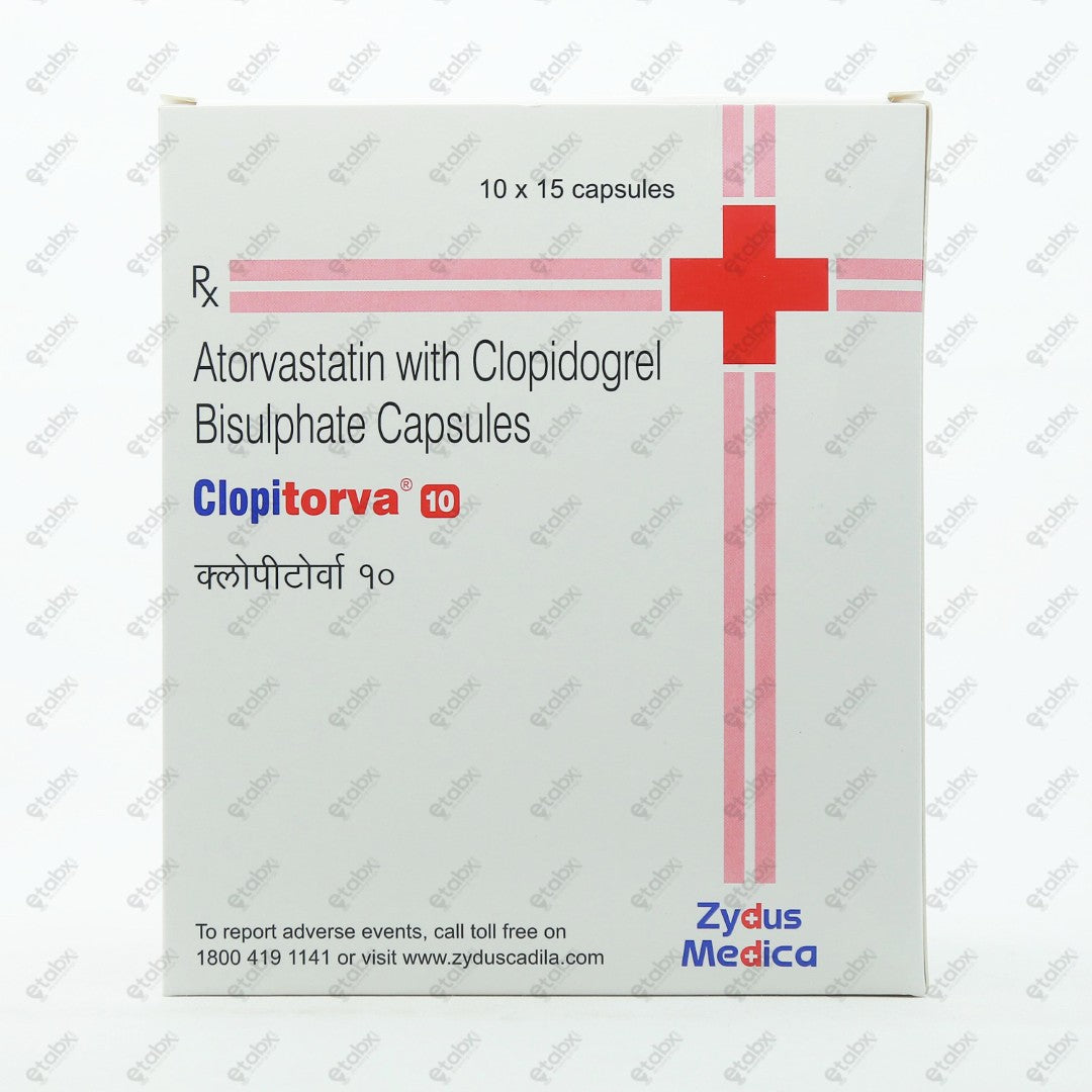 Clopitorva 10 Capsule 15's