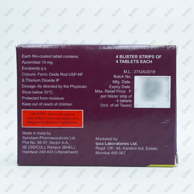 Apraize 10mg Tablet 4's